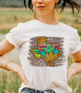 Leopard Mustard Texas Women's T-Shirt