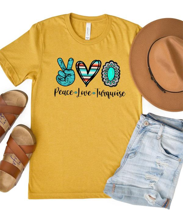 Peace Love Turquoise Women's T-Shirt